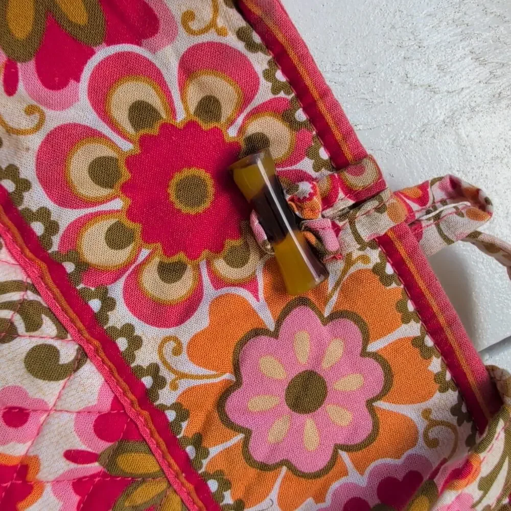 Vera Bradley Quilted Folkloric Tote Bag Bright Colorful Floral Roomy Bloomcore
